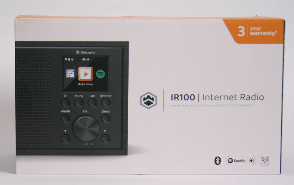 Oakcastle IR100 Internetradio mit Bluetooth WLAN Radio Spotify Connect