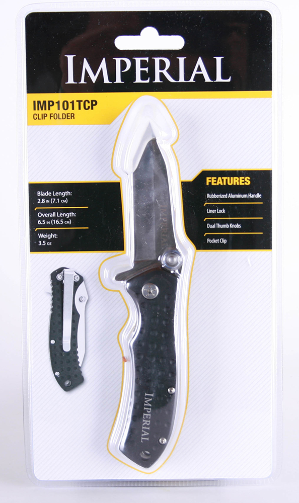 Couteau pliant Imperial Schrade longueur de la lame : 6,35 cm dossier à clip linerlock
