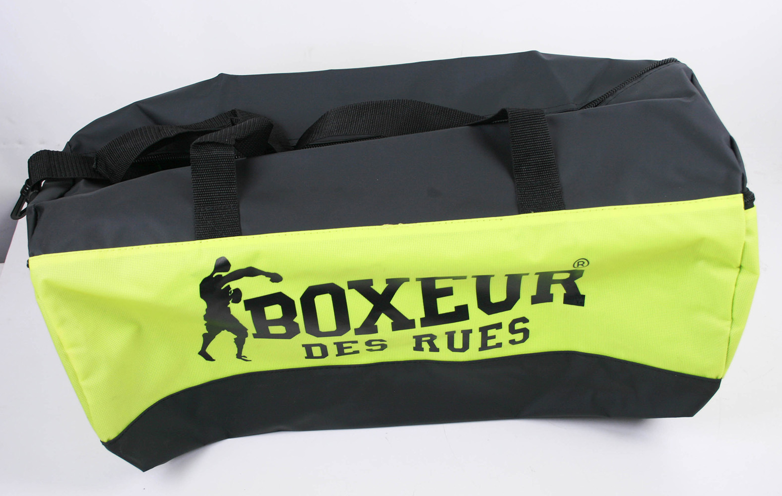 BOXEUR DES RUES Schultergurt Sporttasche Schwarz/Gelb 30 x 58 x 8 cm