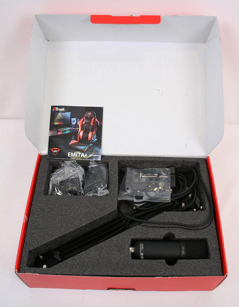 Trust Gaming 22400 GXT 252 Emita Plus Studio USB Mikrofon Arm Popfilter Mikrofon